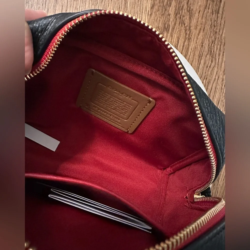 NWT! NEW! Furla Red Heart Key Holder with Gold Accents